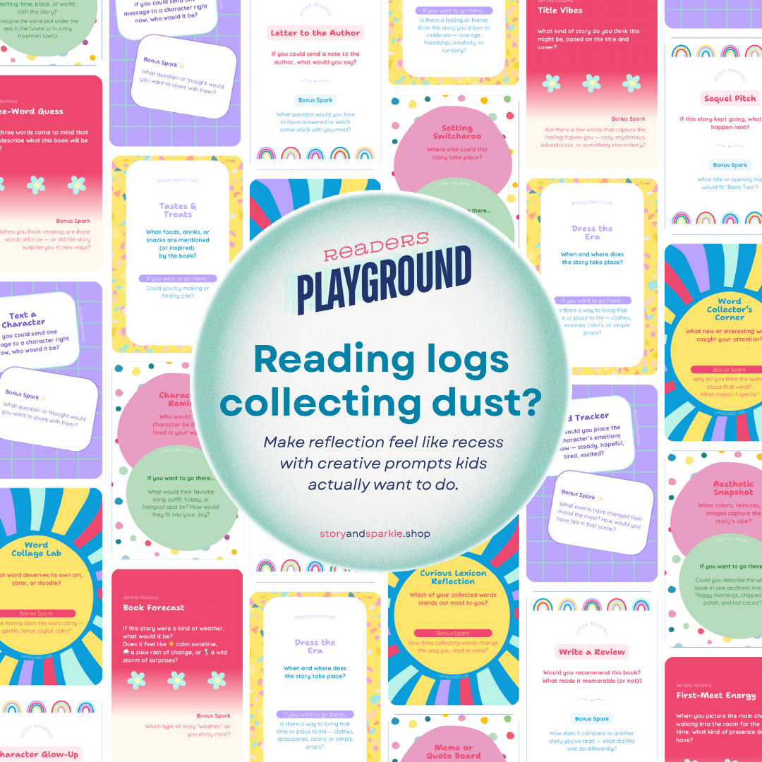 ✨ The Readers’ Playground – Reading Prompt Cards
