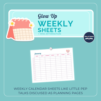 2026 Glow Up Planner Bundle + 2 Bonus Stickers