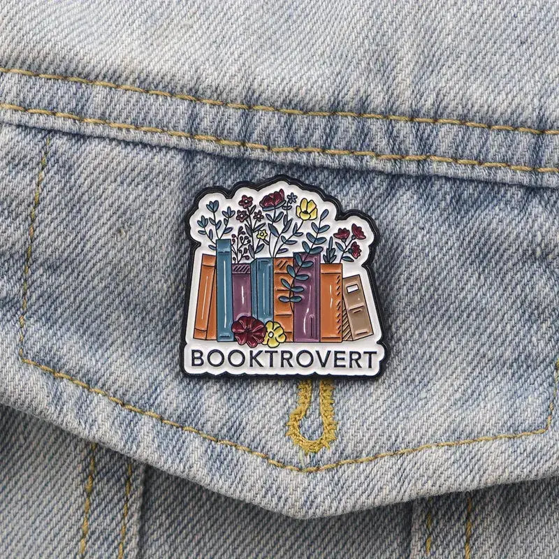 📖 Booktrovert Enamel Pin – Cozy Gift for Readers & Introverts ✨