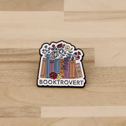 📖 Booktrovert Enamel Pin – Cozy Gift for Readers & Introverts ✨