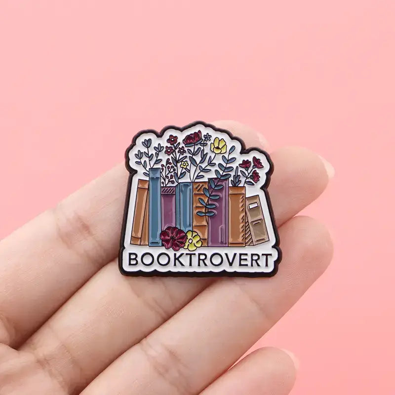 📖 Booktrovert Enamel Pin – Cozy Gift for Readers & Introverts ✨