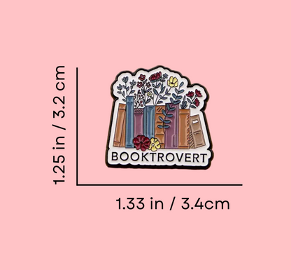 📖 Booktrovert Enamel Pin – Cozy Gift for Readers & Introverts ✨